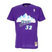 Mitchell & Ness NBA Karl Malone Utah Jazz T-shirt Purple, Herr