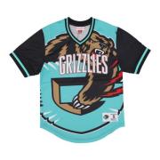 Mitchell & Ness Grizzlies Mesh V-ringad Jacka Multicolor, Herr