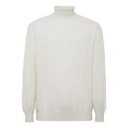 Boggi Milano Polo Hals Tröja I Cashmere White, Herr