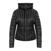 Emporio Armani EA7 Vadderad jacka med huva Black, Dam