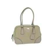 Prada Vintage Pre-owned Nylon prada-vskor Beige, Dam