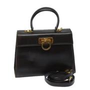 Salvatore Ferragamo Pre-owned Pre-owned Laeder handvskor Black, Dam