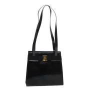 Salvatore Ferragamo Pre-owned Pre-owned Tyg axelremsvskor Black, Dam