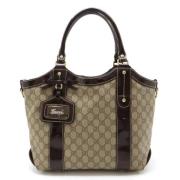 Gucci Vintage Pre-owned Laeder totevskor Brown, Dam