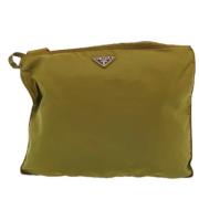 Prada Vintage Pre-owned Tyg prada-vskor Green, Dam