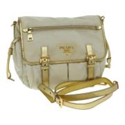 Prada Vintage Pre-owned Nylon prada-vskor Beige, Dam