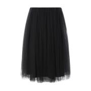 Noir Kei Ninomiya Svart Tulle Lagd Skirt Black, Dam