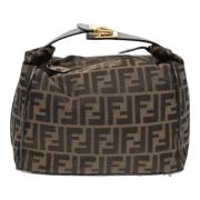 Fendi Vintage Pre-owned Canvas handvskor Brown, Dam