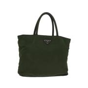 Prada Vintage Pre-owned Nylon prada-vskor Green, Dam