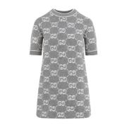 Gucci Elegant Grå Elfenbensklänning Gray, Dam