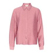 Kaffe Oversized Skjortblus i Mesa Rose Pink, Dam