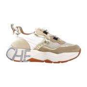 Voile Blanche Beige Sneakers Club105 i läder/nylon Beige, Dam