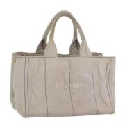 Prada Vintage Pre-owned Canvas prada-vskor Yellow, Dam