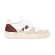 D.a.t.e. Vintage Calf White-Pink Court Sneakers Multicolor, Dam