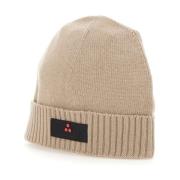 Peuterey Ull Kashmir Viskos Mössa med Logo Beige, Unisex