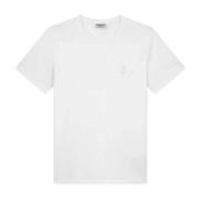 Dondup Broderad Logotyp Vit T-shirt White, Herr