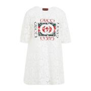 Gucci Vit Spets Topplagg Aw24 White, Dam