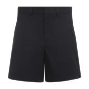 Gucci Blå Bomull Twill Shorts Aw24 Blue, Herr