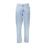 Tommy Hilfiger Hög Midja Tapered Bomullsjeans Blue, Dam