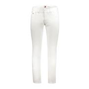 Tommy Hilfiger Slim Fit Bomulls Jeans för Män White, Herr