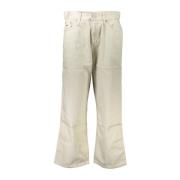 Tommy Hilfiger Beige Loose Bomulls Jeans 5-Ficka Stil Beige, Dam