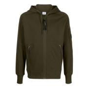 C.p. Company Grön Diagonal Raised Fleece Hoodie Green, Herr