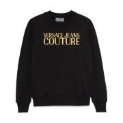 Versace Jeans Couture Svart Sweatshirt för Kvinnor Aw24 Black, Dam