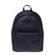 Baldinini Backpack in blue tumbled leather Black, Herr