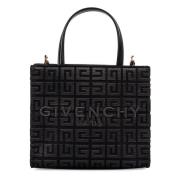 Givenchy Canvas toteväska med läderdetaljer Black, Dam