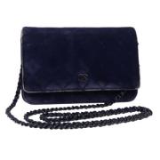 Chanel Vintage Pre-owned Bomull chanel-vskor Blue, Dam