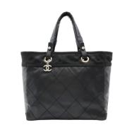 Chanel Vintage Pre-owned Canvas totevskor Black, Dam