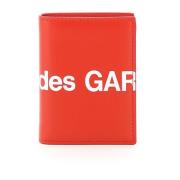 Comme des Garçons Maxi Logo Läder Bifold Plånbok Red, Herr