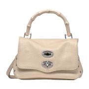 Zanellato Bambuhandtag Läder Crossbody-väska Beige, Dam