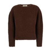 Tela Alpacka Borstad Sweaters i Brun Brown, Dam