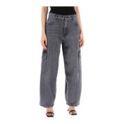 Haikure Bethany Cargo Jeans Gray, Dam