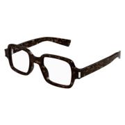 Saint Laurent Fyrkantiga optiska glasögon Havana Tortoise Brown, Unise...