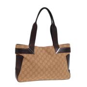 Gucci Vintage Pre-owned Canvas gucci-vskor Beige, Dam