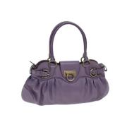 Salvatore Ferragamo Pre-owned Pre-owned Laeder handvskor Purple, Dam