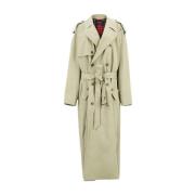 Balenciaga Klassisk Salvia Trenchcoat Beige, Dam