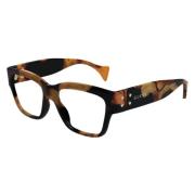 Gucci Fyrkantiga optiska glasögon Brown, Unisex