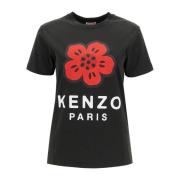 Kenzo Boke Flower Print Crew Neck T-Shirt Black, Dam