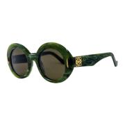 Loewe Vintage Runda Solglasögon Grön Marmor Green, Dam