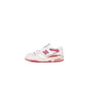 New Balance Rosa Läder Sneakers Logodetalj Pink, Dam