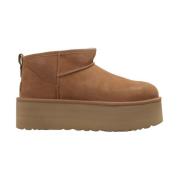 UGG Klassiska Ultra Mini Platform snö stövlar Brown, Dam