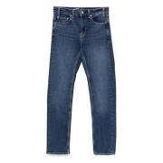 Adriano Goldschmied Girlfriend Mid Rise Straight Jeans Blue, Dam