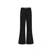 Fabienne Chapot Remi Tweed Trousers Black, Dam