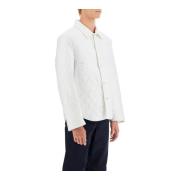 Thom Browne Diamantquiltad bomulls jacka White, Herr