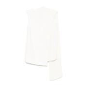 Alberto Biani Vit Wraparound Style Ärmlös Topp White, Dam