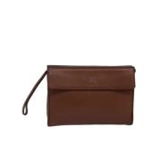 Burberry Vintage Pre-owned Laeder kuvertvskor Brown, Dam