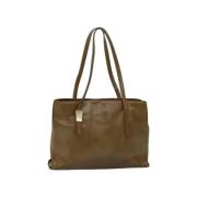 Valentino Vintage Pre-owned Laeder handvskor Beige, Dam